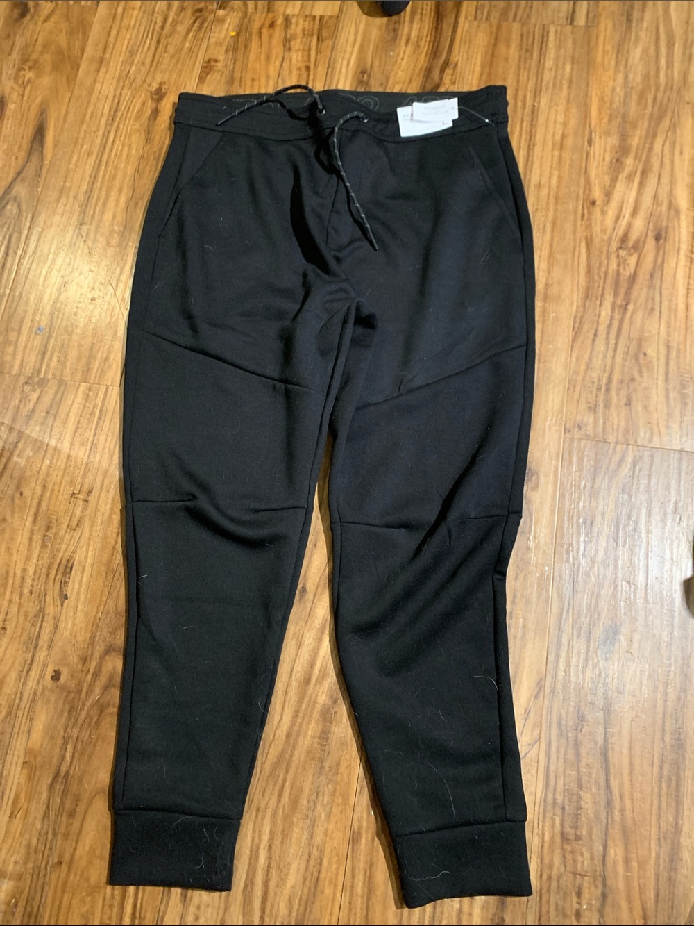 Men's Black Jogger Sweatpants with Drawstring — Casual Comfort AERO Size L